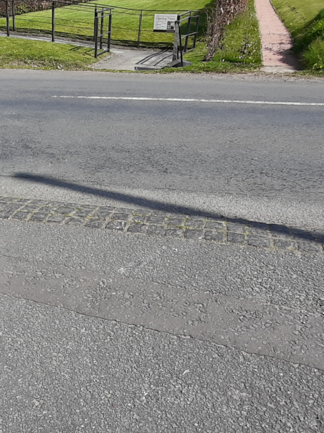 the road surface outside the car park