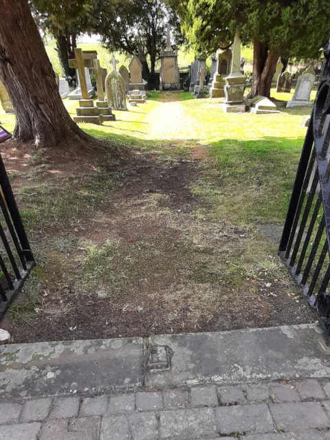 entrance to the graveyard
