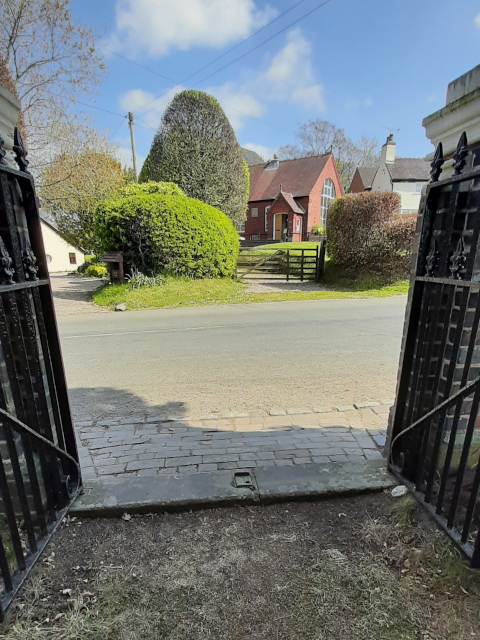 the museum seen from the graveyard