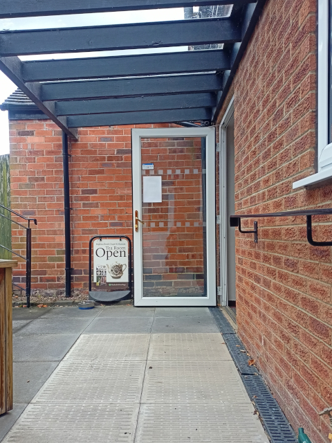the door that gives entrance to the museum