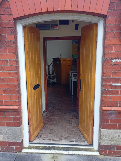 alternative entrance via the first door