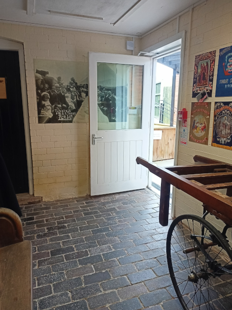 Exit via the white door