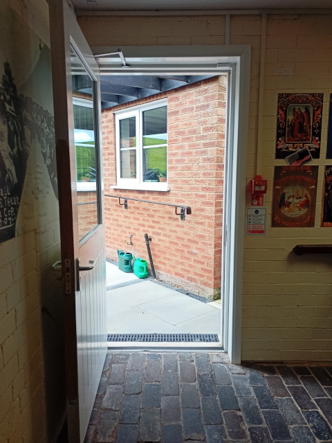 View via the exit door