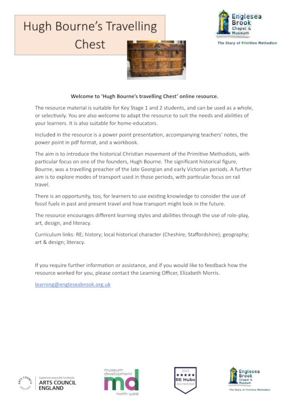 Welcome To Hugh Bourne's Travelling Chest online resource