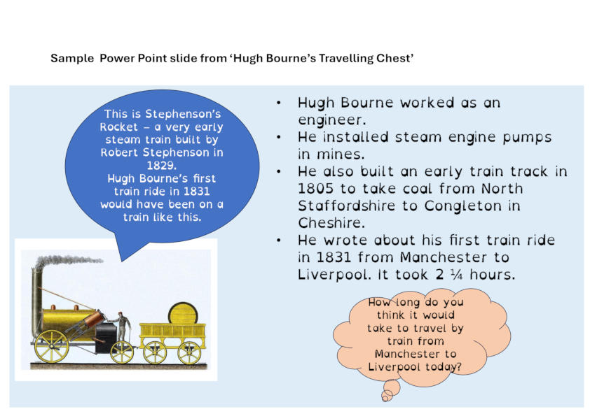 Sample Slide for Hugh Bourne's Travelling Chest resource